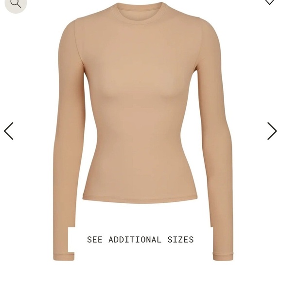 SKIMS Tops - SKIMS Fits Every body long sleeveve shirt. Color: Clay. Size 2X. NWT